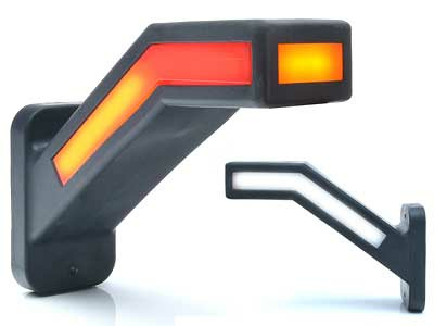 Kuvassa WAS Äärivalo kumivarrella vilkkutoiminto, 12-24V