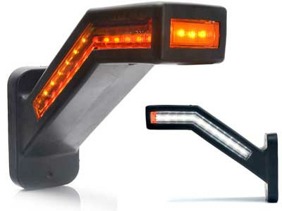 Kuvassa WAS Äärivalo jarruvalolla ja vilkulla, 12-24V