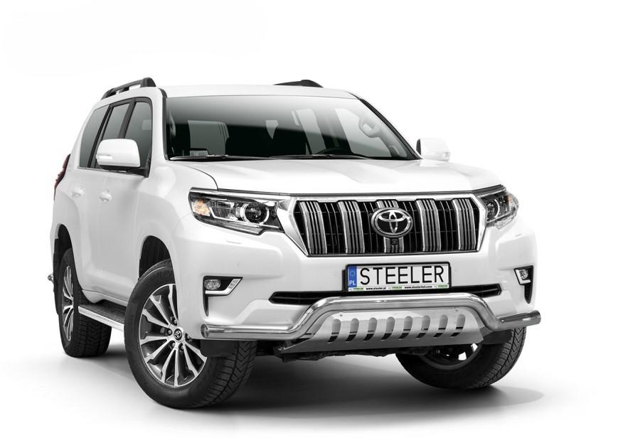 Kuvassa Etupuskurin suojaraudat Toyota Land Cruiser 150, 2017-