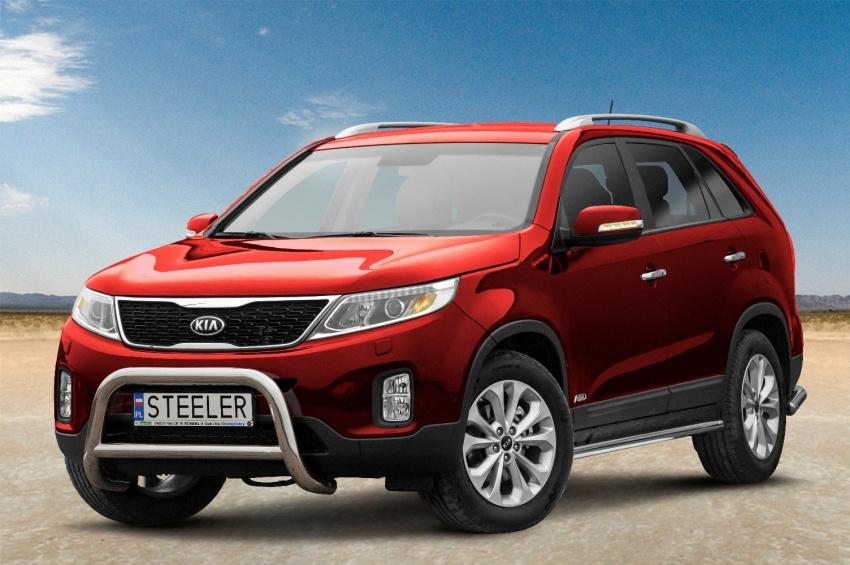 Kuvassa Lisävalotelineet Kia Sorento 2012-2015