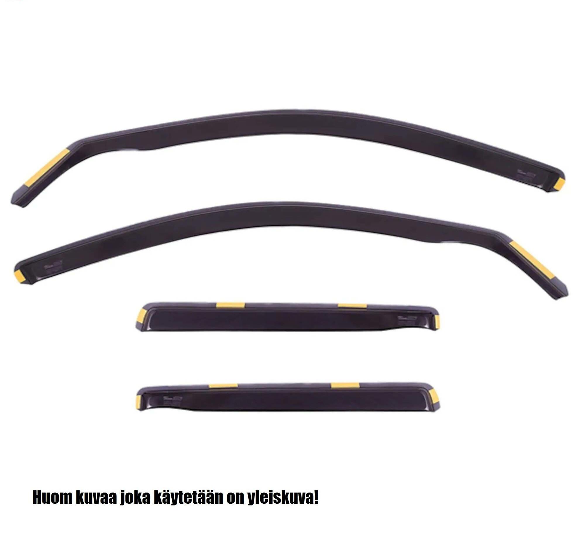 Kuvassa Ikkunavetosuojat Toyota Hilux VIII 4D 2016-