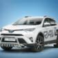 Kuvassa STEELER Lisävaloteline Toyota Rav4 2016-