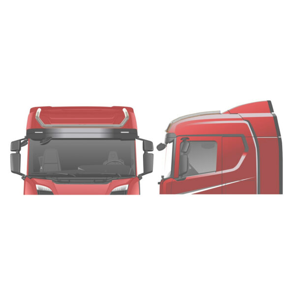 Roof Bar With Short Side Extensions (20N), Scania NextGen 2017- Normal Cab