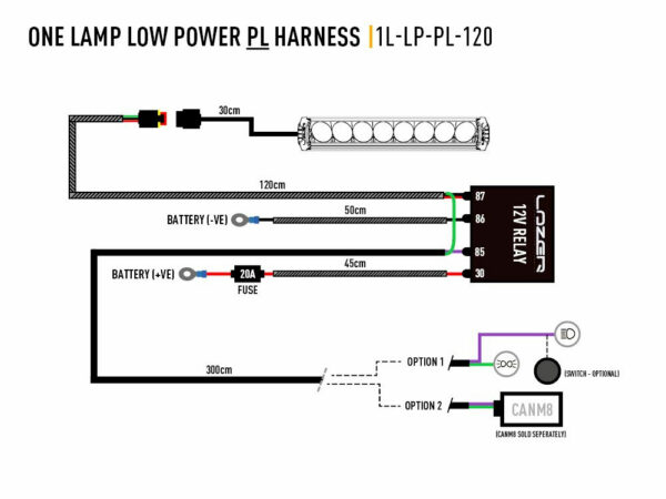 Lazer Single Lamp Wiring Kit, Position Light 12V - Image 2