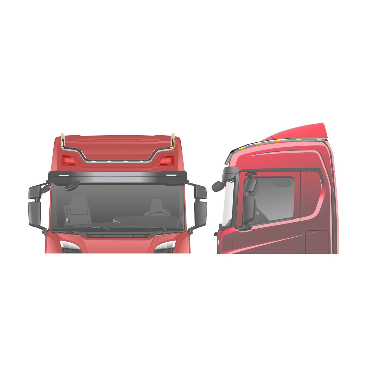 Roof Bar With Side Extensions (17N) Scania NG 2017- Normal Cab - Bilde 2