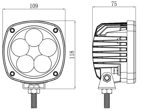 Revon LED Work Light 50W/4800lm, Valtra - Image 2