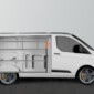 Kuvassa Work System V-Enkel kalustesarja Ford Transit Custom L1H1