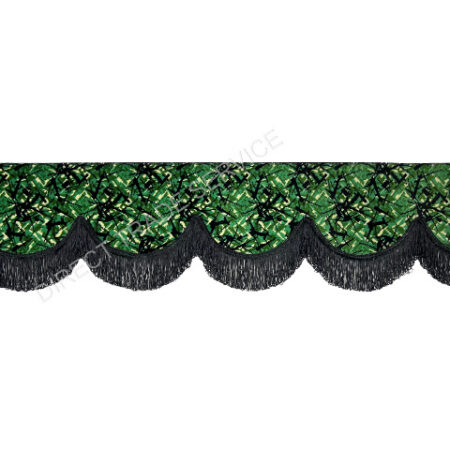 Dansk Pluche Fönstergardin med Fransar 250x18cm
