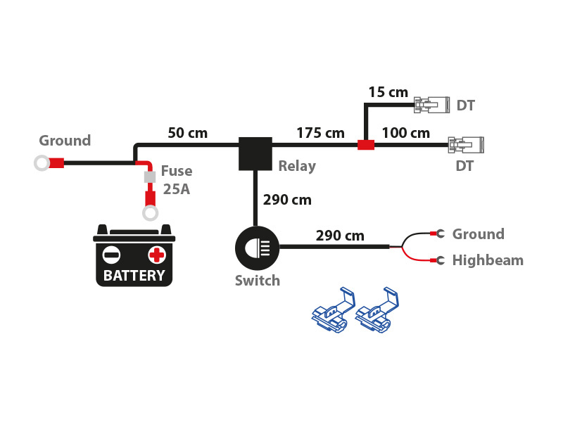 Relejohtosarja 2 Lisävalolle (DT-2) - Image 2