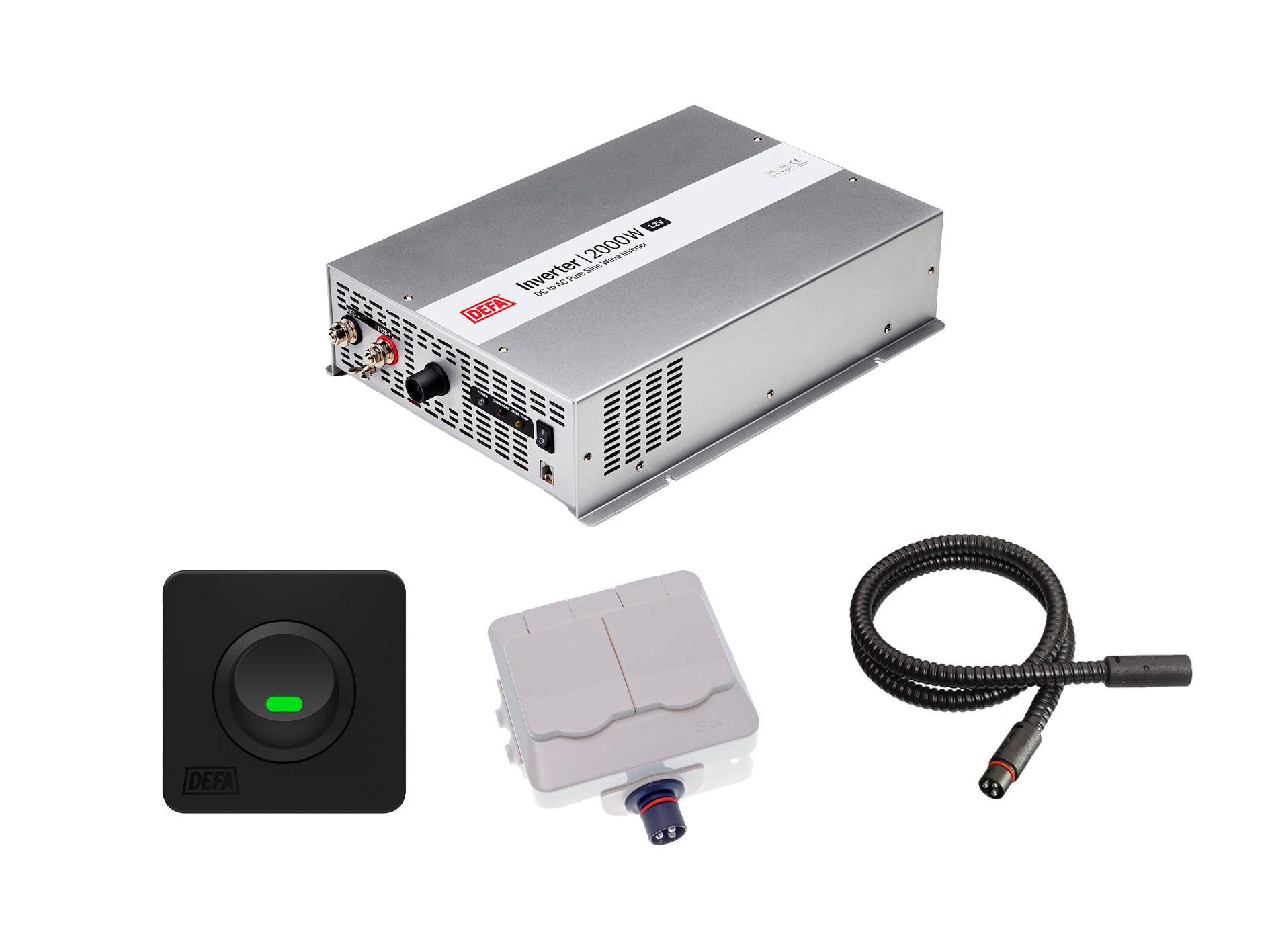 Kuvassa DEFA Invertteri paketti, 12V