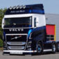 Aurinkolippa Volvo FH4, suora alareuna