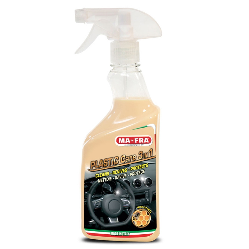 Kuvassa MA-FRA Plastic Care 3 in 1 -muovinhoitoaine