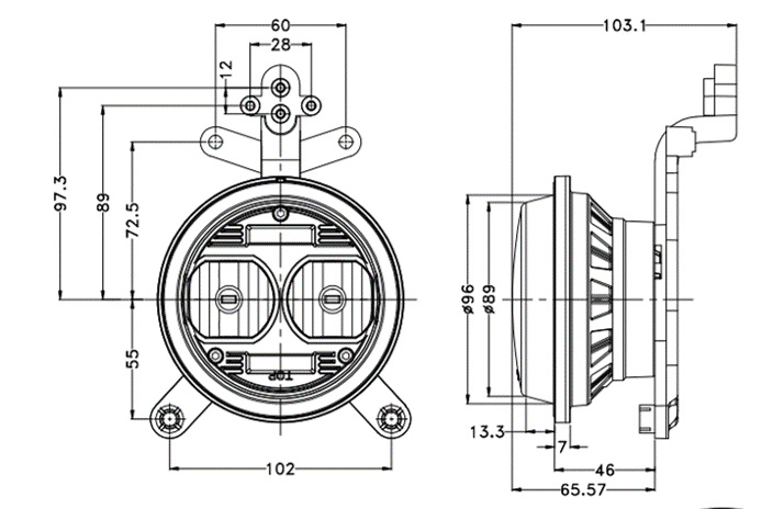 Revon LED-Ajovalo 60W/4200lm, John Deere - Image 2
