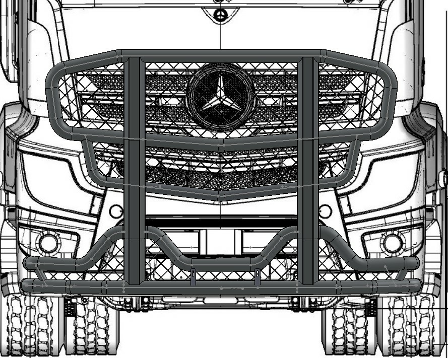 Kuvassa Karjapuskuri Freeway MB Actros 2,3m