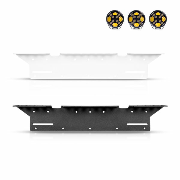 Kuvassa Rekisterikilpiteline EU-Kilvelle Purelux HD 3valolle