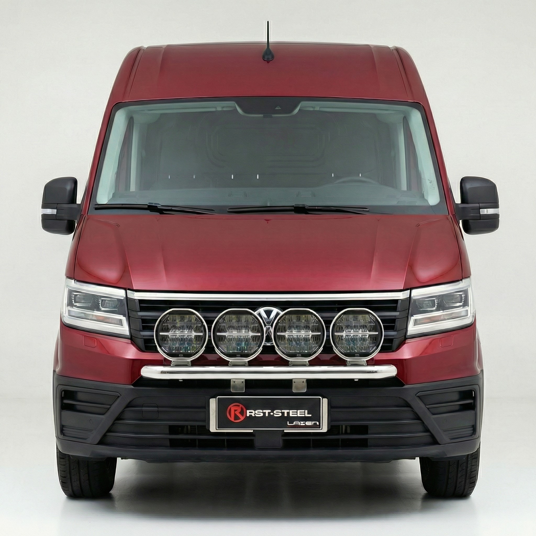 Kuvassa Lisävaloteline maskiin (leveä) Ø60mm VW Crafter 2017-