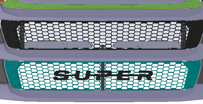 Kuvassa Lazer Linear 12 Elite valopaketti Scania 2017- maskiin